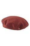 Helen Kaminski Ali Wool Felt Beret In Deep Rust