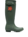 Kenzo X Hunter Boke Flower Rain Boots In Green