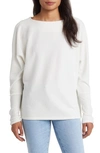 Caslon Snap Cuff Dolman Sleeve Rib Top In Ivory Pristine