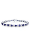 Lafonn Alternating Simulated Diamond Tennis Bracelet In Blue
