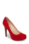 Jessica Simpson Women's Parisah Platform Pumps Women's Shoes In Red Muse