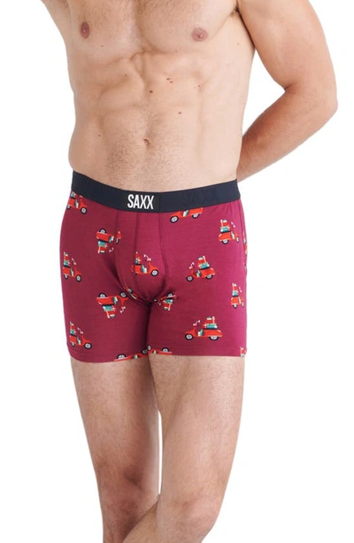 Saxx Ultra Super Soft 2-pack Relaxed Fit Boxer Briefs In Special Delivery/ Merry Bright