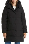 Sam Edelman Women's Hooded Bib Puffer Coat In Black