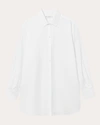 Mark Kenly Domino Tan Poplin Shirt In White