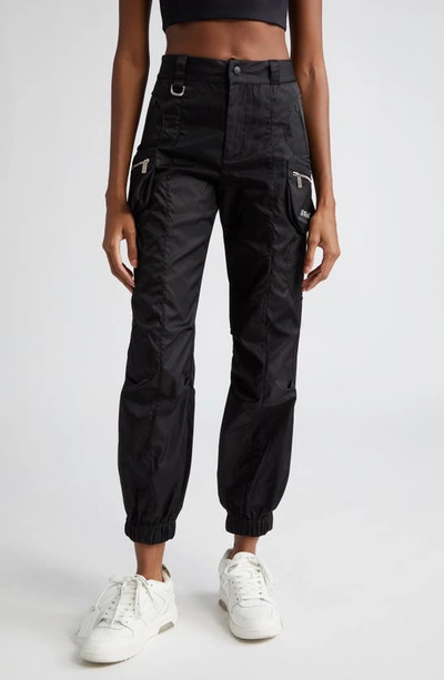 Off-white Book Round Cargo Trousers In Black