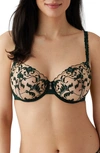 Wacoal Dramatic Interlude Underwire Bra In Scarab