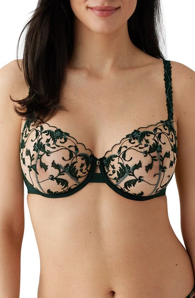 Wacoal Dramatic Interlude Underwire Bra In Scarab