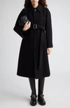 BURBERRY REGULAR FIT BELTED WOOL TWILL CAR COAT