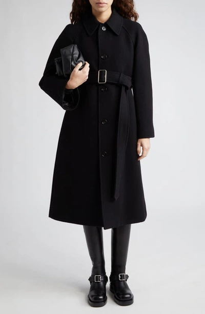 BURBERRY REGULAR FIT BELTED WOOL TWILL CAR COAT