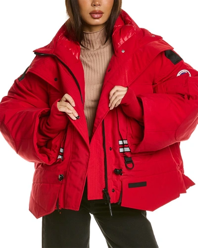 Canada Goose Snow Mantra Cropped Down Coat In Red