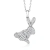 ROSS-SIMONS DIAMOND BUNNY PENDANT NECKLACE IN STERLING SILVER
