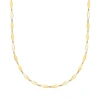 Ross-simons Italian 14kt Yellow Gold Mirror-link Necklace In Multi