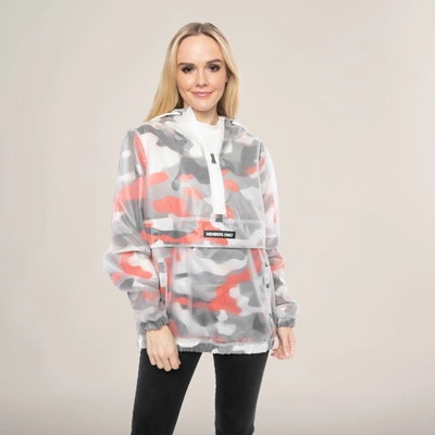 Members Only Women's Translucent Camo Print Popover Oversized Jacket In Multi