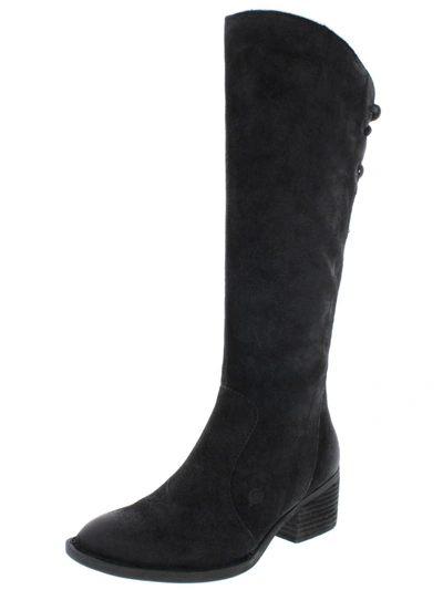 Born Felicia Womens Distressed Stacked Heel Knee high Boots In Black ModeSens