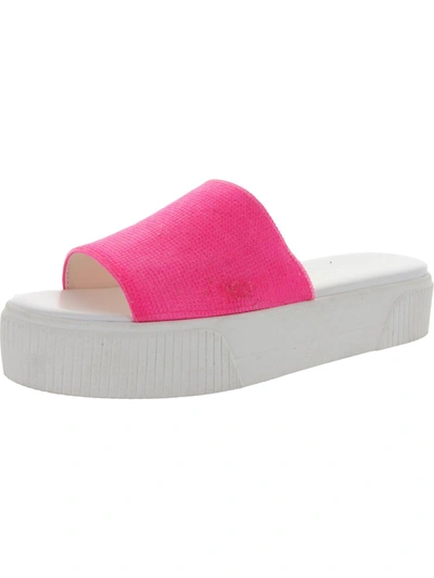 Jessica Simpson Ezira Womens Open Toe Embellished Flatform Sandals In Pink