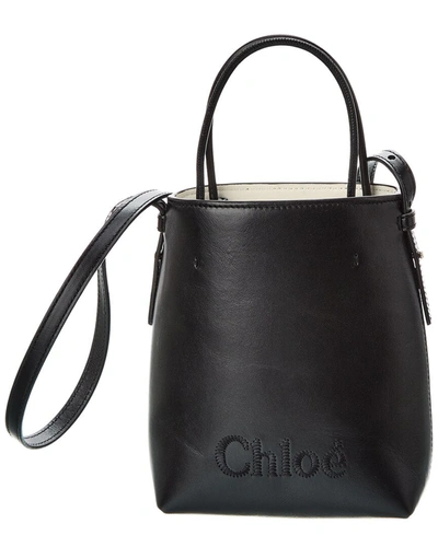 Chloé Sense Micro Tote Bag In Black