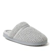 Dearfoams Claire Faux Fur Trimmed Marled Chenille Knit Clog In Sleet
