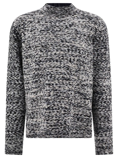 Apc Noah Marl-knit Cotton Jumper In Darknavy