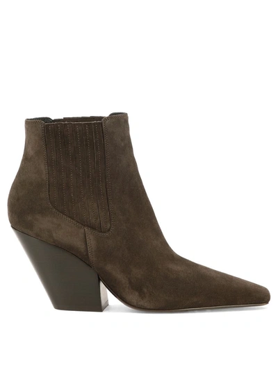 Casadei "anastasia Vulcano" Ankle Boots In Brown