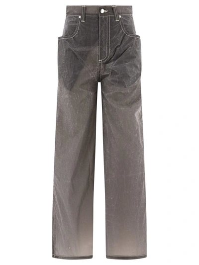 Eckhaus Latta "ultra Wide Leg" Jeans In Grey