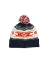 Faherty X Doug Good Feather Star Nation Wool Blend Pompom Beanie In Black
