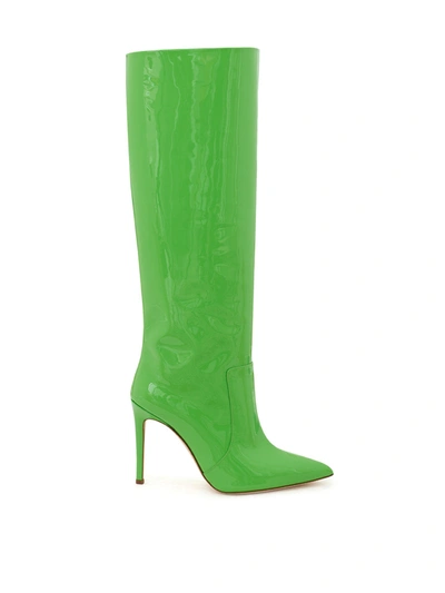 Paris Texas Patent Leather Women's Boot In Green