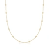 Ross-simons 1.00- Bezel-set Round Brilliant-cut Diamond Station Necklace In 14kt Yellow Gold In Multi