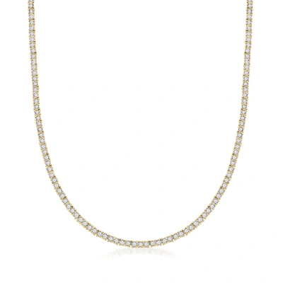Ross-simons Diamond Tennis Necklace In Sterling Silver In Multi