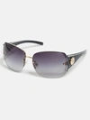 Guess Factory Rimless Square Sunglasses In Black