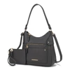 Mkf Collection By Mia K Maeve Vegan Leather Women's Shoulder Bag With Wristlet Pouch- 2 Pieces In Pink