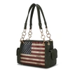 Mkf Collection By Mia K Alaina Vegan Leather Women's Flag Shoulder Bag In Green