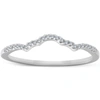 Pompeii3 1/8 Ct Diamond Contoured Womens Wedding Anniversary Ring 14k White Gold Band In Multi