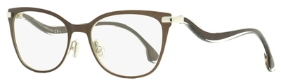 Jimmy Choo Women's Oval Eyeglasses Jc256 12r Brown/bronze Glitter 51mm In Multi