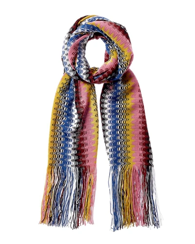Missoni Wool-blend Scarf In Red