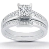 Pompeii3 1ct Princess Cut Channel Set Diamond Wedding Engagement Ring 14k White Gold In Multi