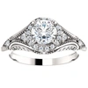 Pompeii3 1ct Vintage Diamond Engagement Round Halo Ring 14k White Gold In Multi
