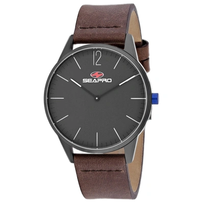 Seapro Men's Black Dial Watch In Black / Brown