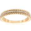 Pompeii3 14k Yellow 1/6 Ctw Diamond Beaded Wedding Ring In Multi