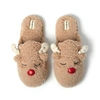 DEARFOAMS MEN'S REINDEER FUNNY UGLY CHRISTMAS SWEATER HOLIDAY SCUFF SLIPPER