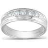 Pompeii3 1/2 Ct Diamond Mens Wedding Ring 10k White Gold In Multi