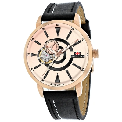 Seapro Elliptic Automatic Rose Gold Dial Mens Watch Sp0144 In Black / Gold / Gold Tone / Rose / Rose Gold / Rose Gold Tone