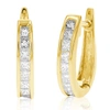 Vir Jewels 1 Cttw Princess Cut Diamond Hoop Earrings 14k Yellow Gold Channel Set 1/2 Inch In Yellow