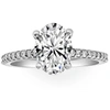 Pompeii3 H/vs 2.50ct Oval Lab Grown Diamond Engagement Ring In 14k White Gold In Multi