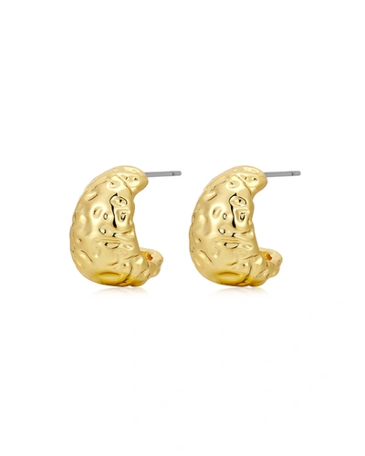 Luv Aj Mini Molten Hoop Earrings In 14k Gold Plated