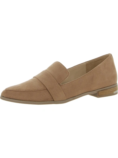DR. SCHOLL'S SHOES FAXON TOO WOMENS FAUX SUEDE SLIP ON LOAFERS