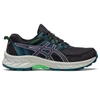 Asics Women's Venture 9 Trail Wide Width Running Sneakers From Finish Line In Black/digital Violet