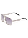 Guess Factory Flat Aviator Metal Sunglasses In Multi