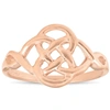 Pompeii3 Solid 14k Rose Gold Celtic Handmade Womens Ring In Multi