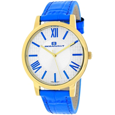 Oceanaut Moon Quartz White Dial Ladies Watch Oc7214 In Blue / Gold Tone / White / Yellow