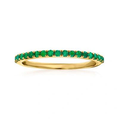 Rs Pure Ross-simons Emerald Ring In 14kt Yellow Gold In Green
